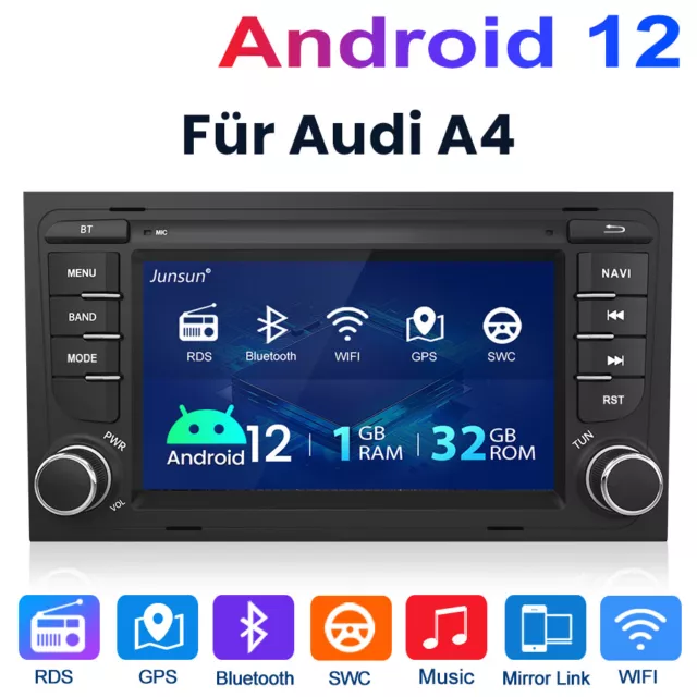 Per Audi A4 8E 8H B6 B7 2000-2009 Android 12 autoradio GPS Navi WIFI BT SWC DAB+