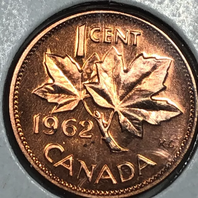 1962 Canada Uncirculated One Cent Foreign Coin #1917