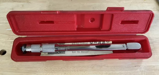 Proto 1/2” Drive Torque Wrench 6007-4 10-80 Ft Lbs With Case USA