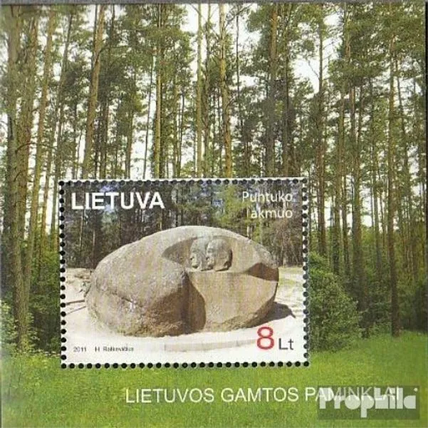 Lituania Bloque 44 (completa edición) nuevo con goma original 2011 Monumento Nat