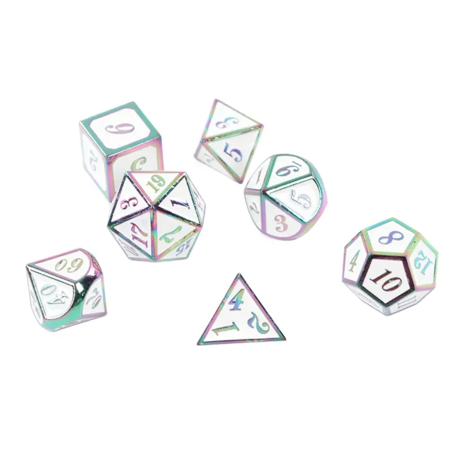 Metal Dices Polyhedral Board Game Dices Numbers Printing For Home Decoration