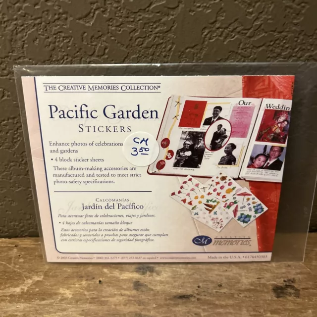 New Creative Memories Pacific Garden Scrapbook Sticker Pack
