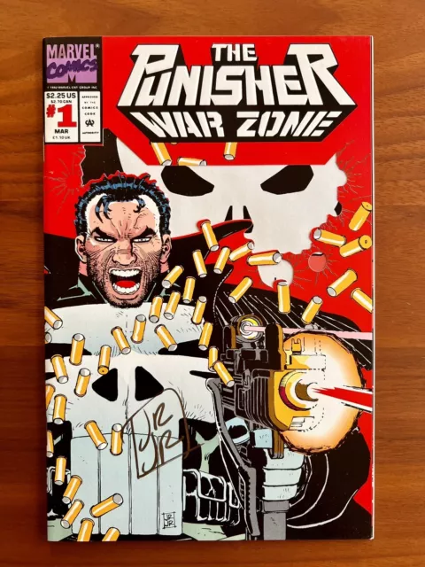 Punisher War Zone #1 (Marvel Comics, 1992) Signed By John Romita, Jr. NM 9.4