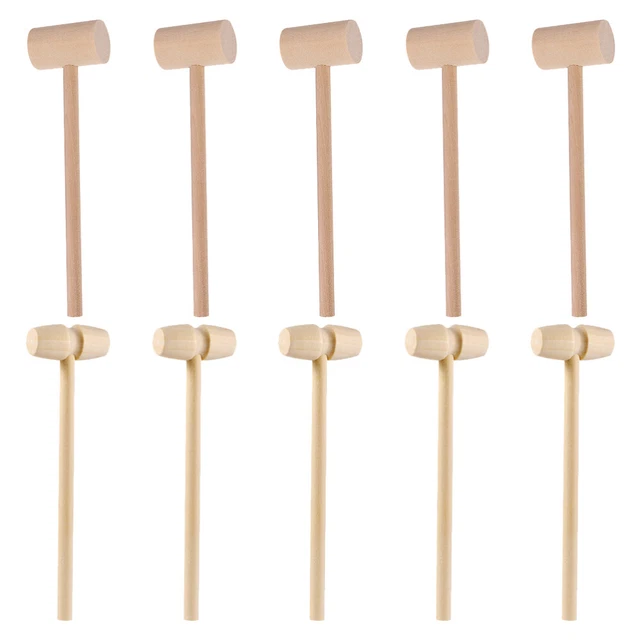 20 pz martello di legno legni cracker per granchi e strumenti beige