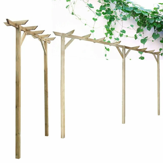 Rosenbogen Holz Pergola – 150x50x220 Cm, Grün Imprägniertes Kiefernholz, Für Rankpflanzen Wie Rosen, Einfach Zu Montieren