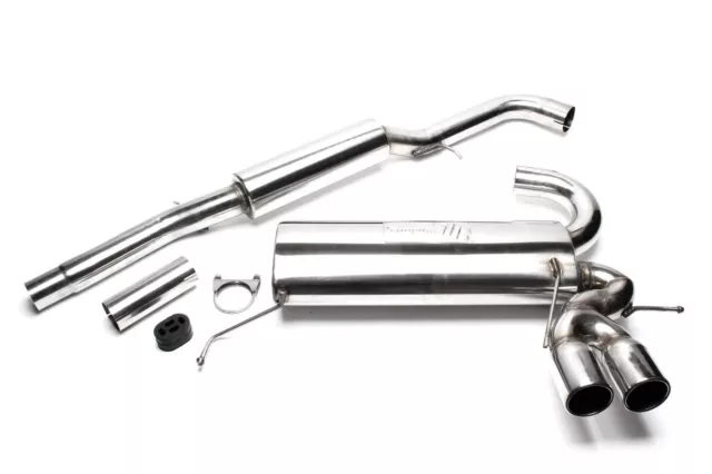 Impianto acciaio inox TA-Technix 2x76mm rotondo bordato Audi A3 8L 1.8T 1.9 TDI Quattro