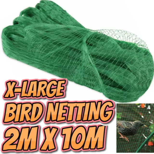 Anti Bird Pond Netting Net Plants Veg Fruit Protect Garden Fine Mesh 2m X 10m