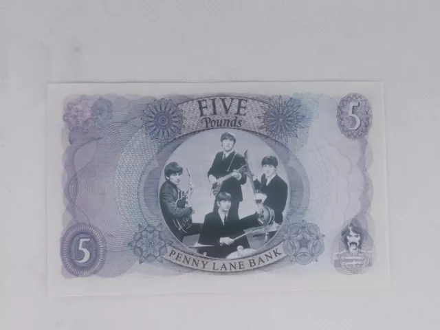 £5 pound NOVELTY fantasy note BANKNOTE rare scarce The Beatles George Harrison