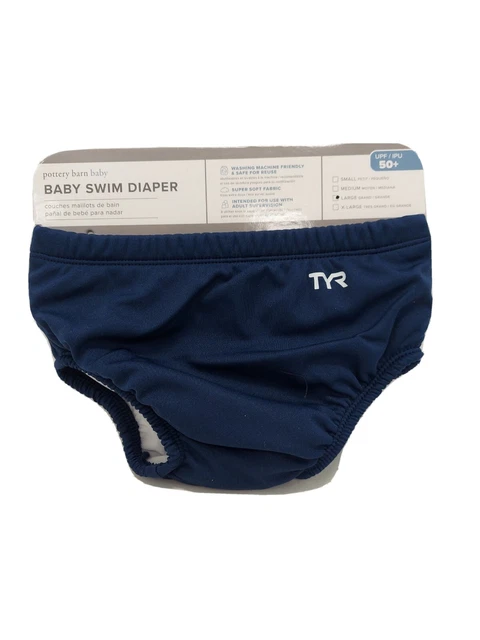 Pottery Barn Kids TYR Baby Swim Diapers Large (18M/22-25lbs ) Blue UPF 50+ NWT