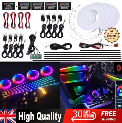 Symphony RGB 64 Dream Color LED Car Interior Ambient Lighting Wireless Kit UK #