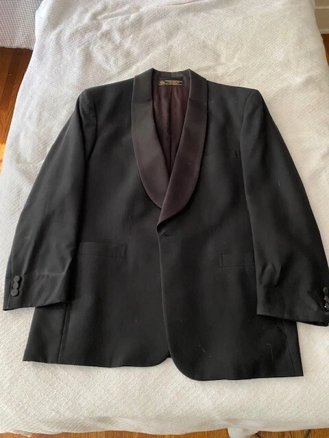 Brooks Brothers Tuxedo 40R Black Shawl Lapel with pants