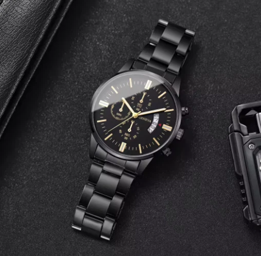 Montre Chronographe Homme POEDAGAR 40mm Cuir - Étanche 30M - Luxe, Boîte Et Documents Inclus