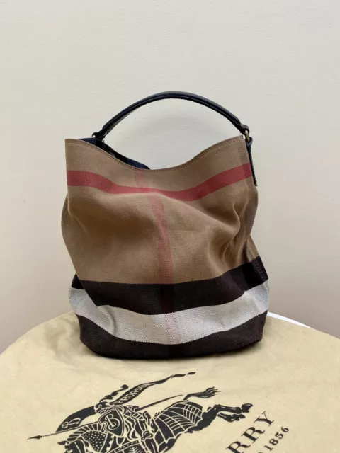 Burberry Ashby Medium Canvas Check Tote - Extremely Good Condition