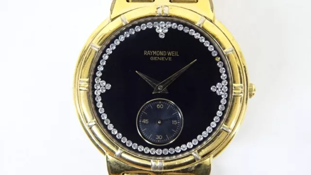 Raymond Weil Geneve 9815 Men's Swiss Quartz Watch 18K Gold Plated Diamond Dial 2