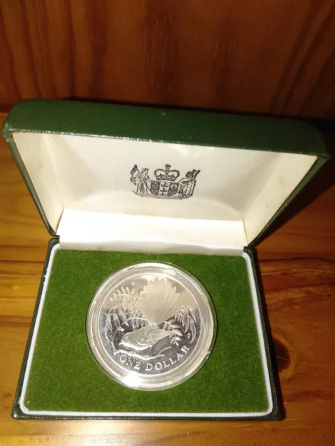 New Zealand Silver one Dollar Proof Coin 