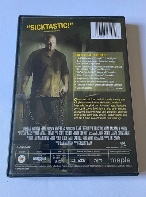 See No Evil 2006 Dvd Jacob Goodnight Wwe Horror Slasher 495 Picclick Ca 