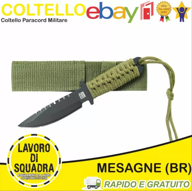COLTELLO MILITARE PARACORD modello Combat Knife Recon 18 cm con