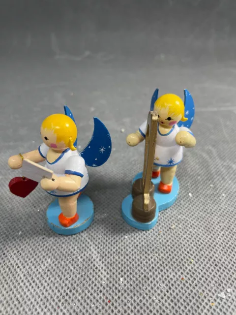 Original Erzgebirge Set 2xMusikengel  Figur Engel Konvolut  Otto Mertens