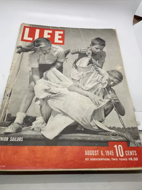 Life Magazine August 6, 1945 Junior Sailors The Berlin Conference Truman Stalin