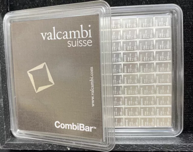 100 x 1 gram Silver Valcambi Suisse Combibar Bullion Bar Mint Sealed