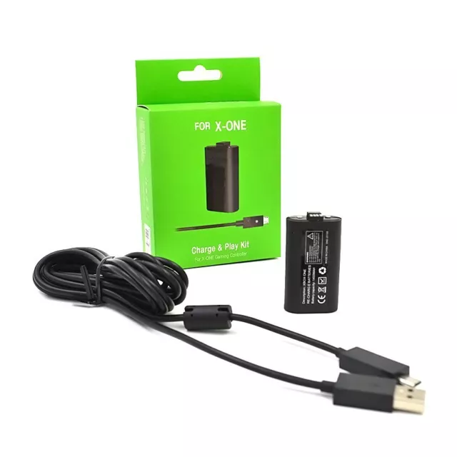 For Xbox One X S Play & Charge Kit Rechargeable Battery Pack+Charging Cable
