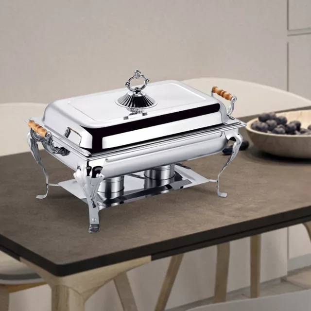 8QT Stainless Steel Catering Buffet Chafer Chafing Dish 9L Full Size Container