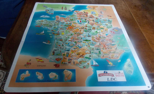 CARTE DE FRANCE avec magnets "LE GAULOIS" complete EUR 25,00 - PicClick FR