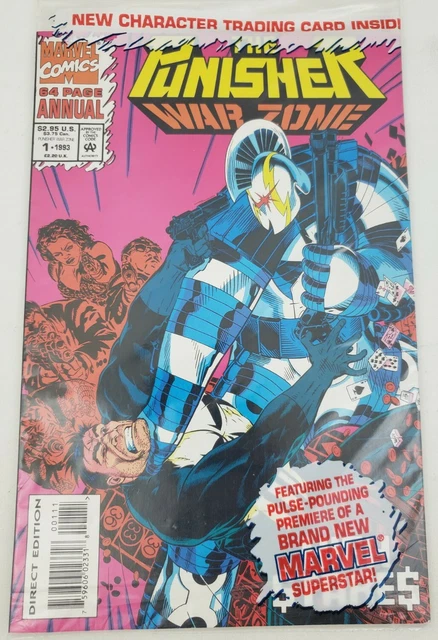 The Punisher War Zone Annual #1 High Stakes! 1993 Marvel Comics Polybag