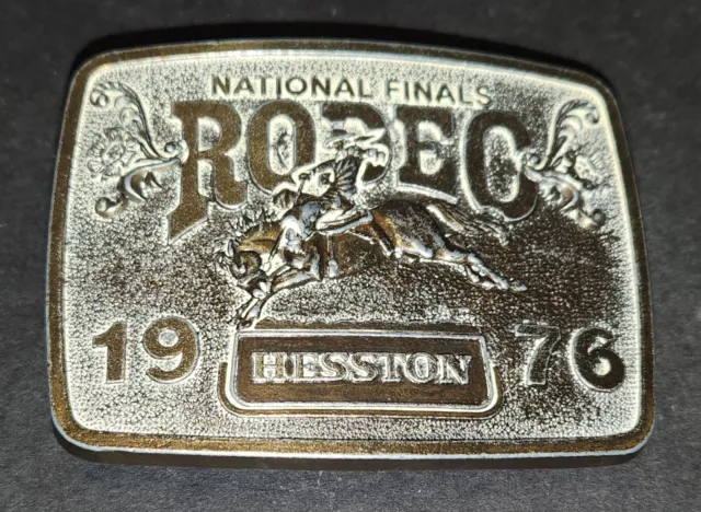 Hesston Belt Buckle 1976 NFR National Finals Rodeo Limited Edition Bicentennial