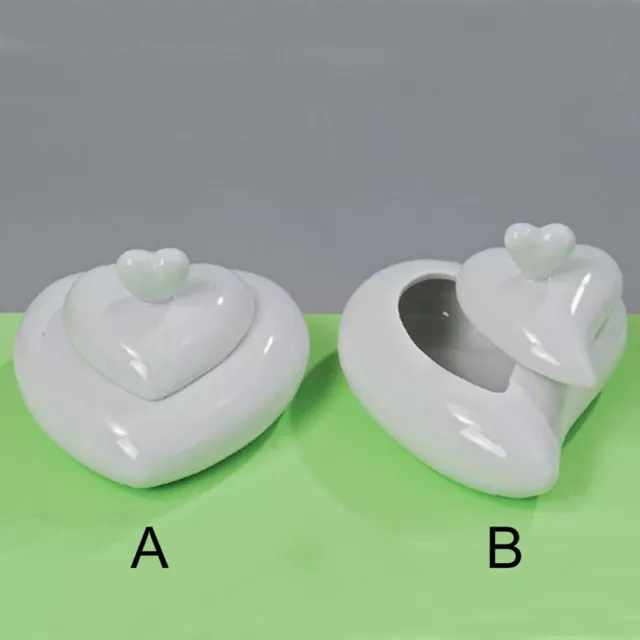 Envase Corazón con Tapa Cofre Porcelana Feen-Dose Blanco Boda Bautizo a Elegir