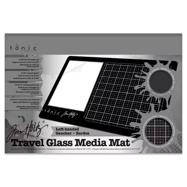 Tim Holtz Travel Glass Media Mat 10.25"X15.5"-Left-Handed