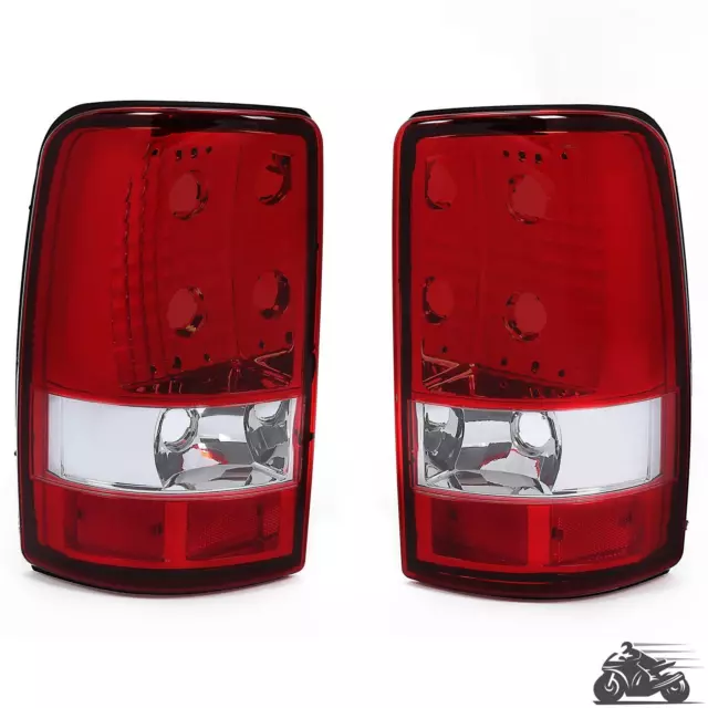 Red Clear Tail Lights 2000-2006 Fits Chevy GMC Suburban Tahoe Yukon XL Lamp Pair