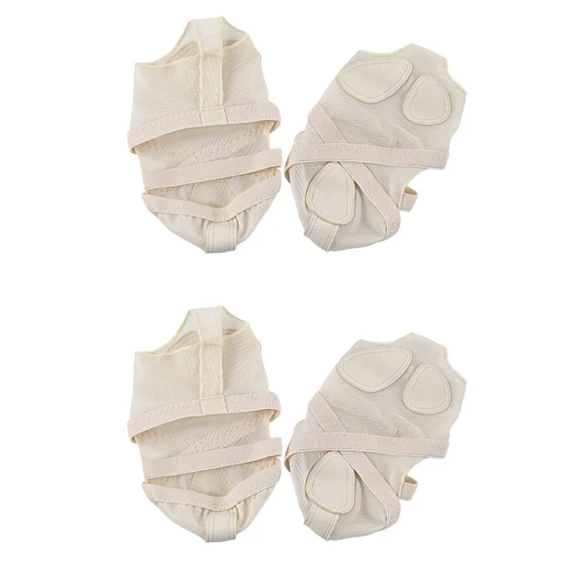 2 Pairs Half Sole Dance Shoes Open Toe Dance Socks Exercise Shoes