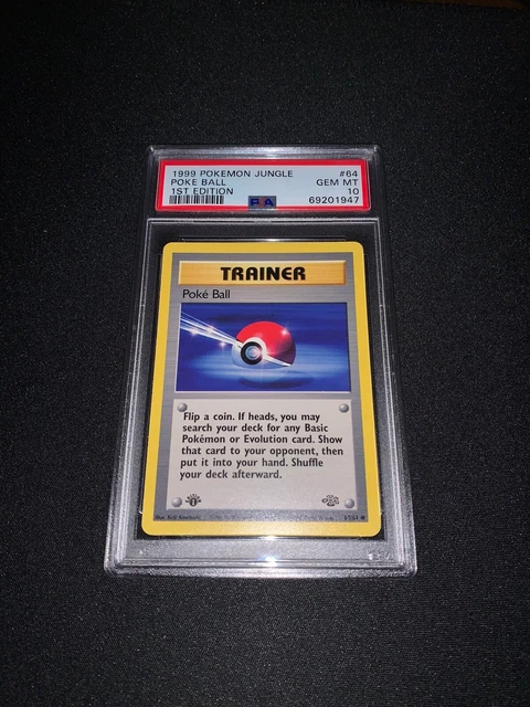 1999 Pokemon Jungle Poke Ball 64/64 1st Edition PSA 10 Gem Mint