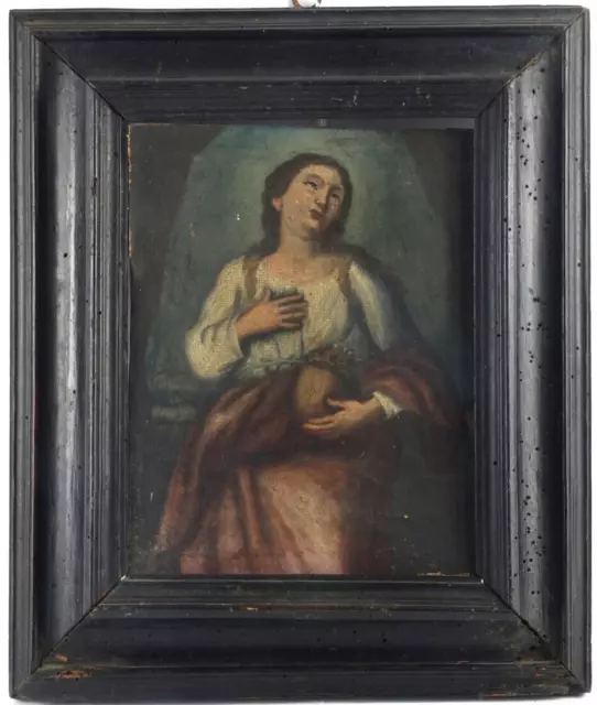 SCUOLA ITALIANA del XVII SECOLO ANTICO QUADRO DIPINTO OLIO SU TELA Figura Femme