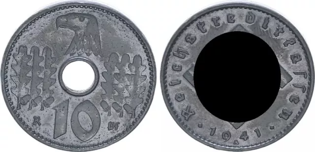 Reichskreditkassen 10 Pfennig J.619 1941A sehr seltenes Jahr vz 62886