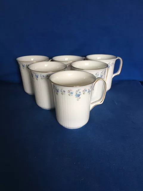 Royal Albert Memory Lane Coffee Mug Bone China 1st Quality Blue Vintage British