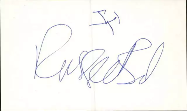 Russell Brand Actor / Comedian Arthur Signed 3" x 5" Index Card