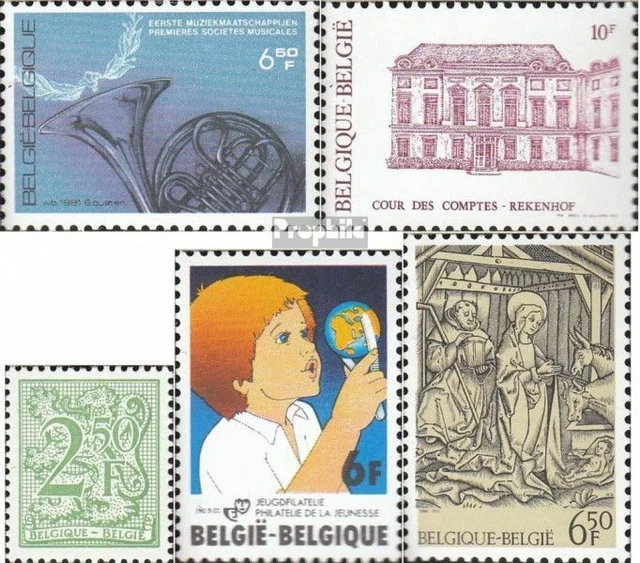 Belgien 2068,2069,2071,2073,2082 (kompl.Ausg.) postfrisch 1981 Sondermarken