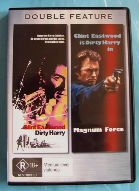 DIRTY HARRY / MAGNUM FORCE DVD Clint Eastwood Region 4 $7.85
