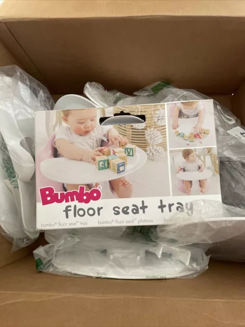 NEW Bumbo Baby Play Or Food Floor Seat Tray 3-12 Months White Eating Infant