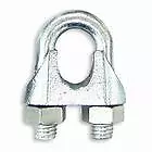 10 x  10mm Galvanised Wire Rope Bulldog Grips/Wire Rope Clamps (Qty 10)