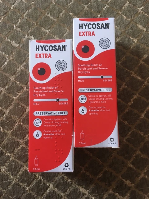 HYCOSAN EXTRA PRESERVATIVE-FREE Lubricating Eye Drops 7.5ml x 3 Pk ...