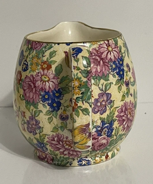 Vintage Royal Winton Grimwades Chintz "kinver" Sugar bowl & Creamer England 3