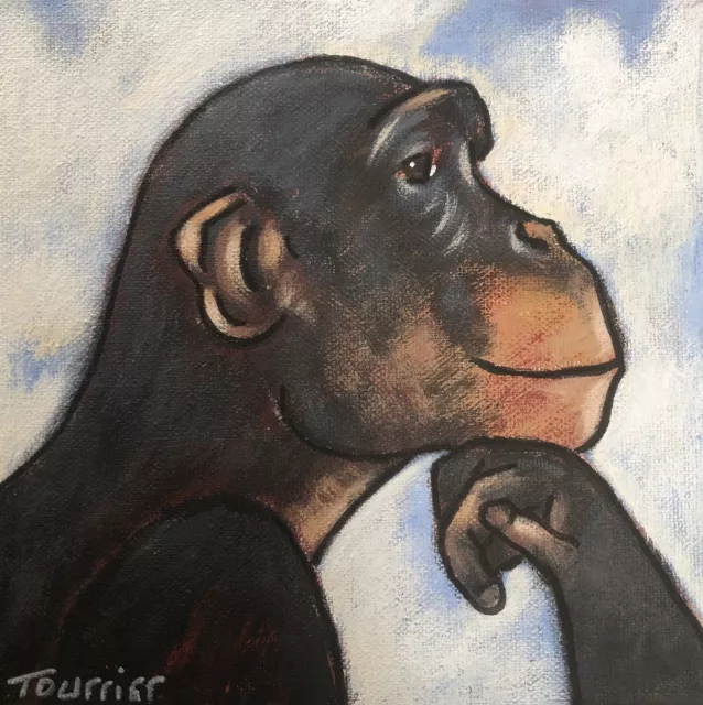 Tableau Portrait Chimpanzé Tourrier