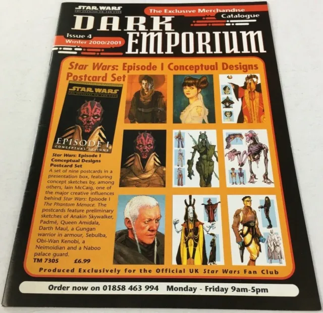 Star Wars UK Fan Club Dark Emporium Issue 4 Winter 2000/1 8pp A5 Catalogue +Lflt 3