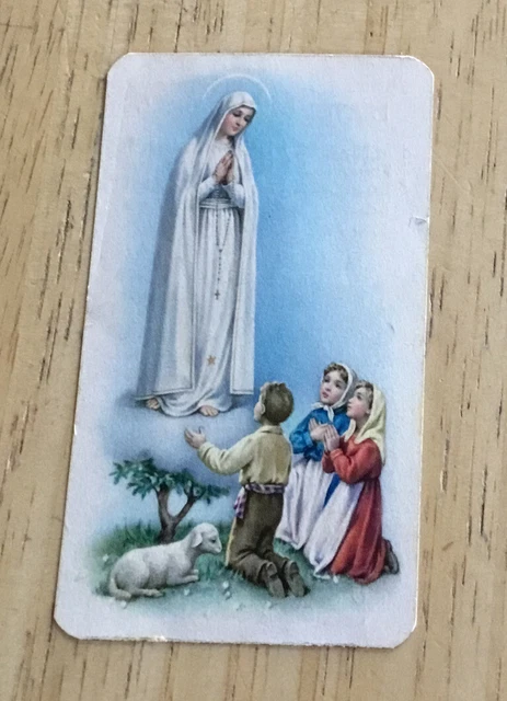 VINTAGE PRAYER CARD Of The Angel Joannes Episcopus Leiriensis Italy