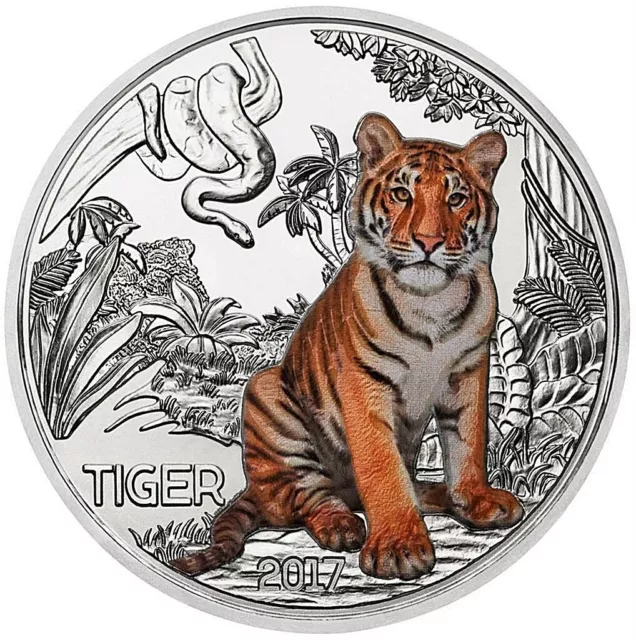 Österreich 3 Euro Tier-Taler - Der Tiger  (2.) - 2017 hgh