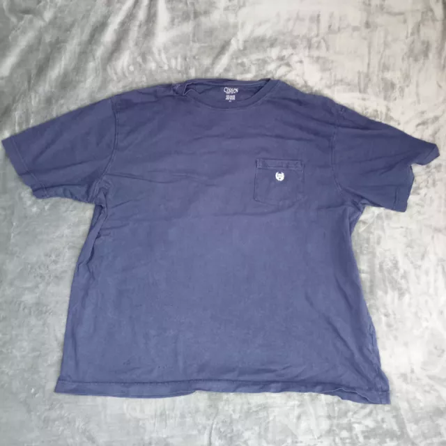 Chaps Ralph Lauren T Shirt Men's Size XL Blue Short Sleeve Crew Neck Embroidered