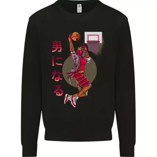 Felpa maglione giocatore di basket samurai bambini